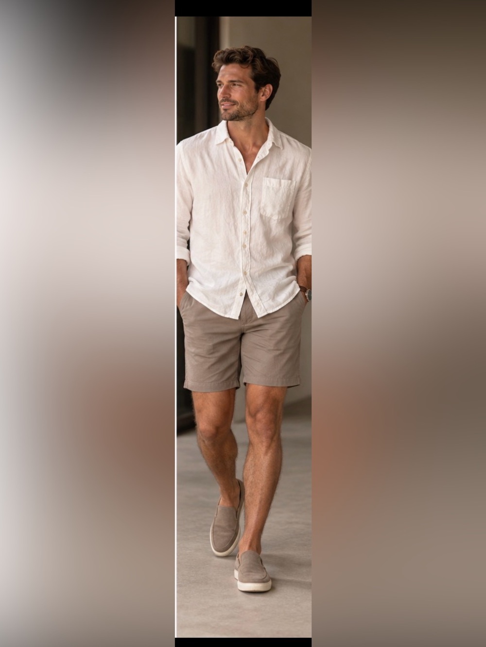 GAP Men's White Casual Button-Down Shirt